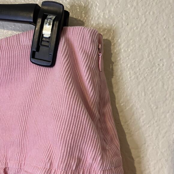 I Am GIA Pink Corduroy Pleated Mini Skirt Size Medium Y2K Preppy Academia - Picture 2 of 9